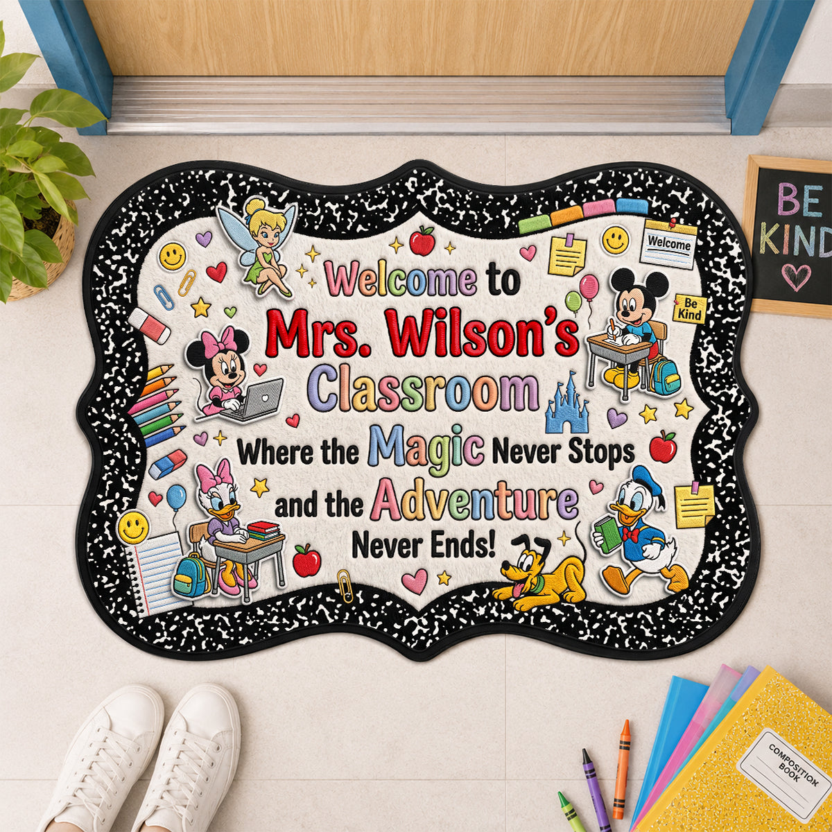 Teacher Custom Shape Doormat - Personalized Gifts For Teacher 01nadh090726-Homacus