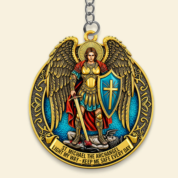 St. Michael the Archangel Keychain Gifts for Catholic 05HUDT290525