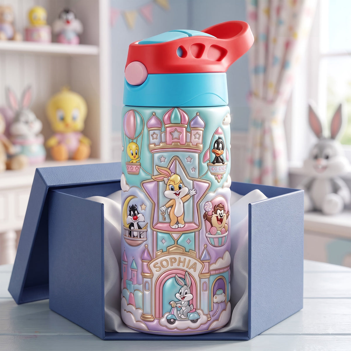 Sweet Bunny Colorful Kid Tumbler - Personalized Gifts For Kids 04HALU290726-Homacus