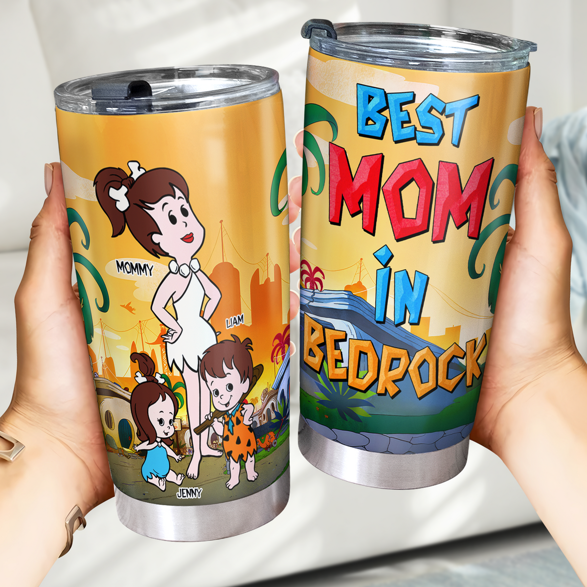 Personalized Gifts For Mom Tumbler, Best Mom In Bedrock 01tgpu250425pa-Homacus