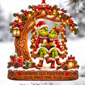 Growing Old Together Christmas Ornament - Personalized Gifts For Couple 01TYTA071026-Homacus