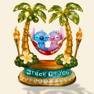 Stuck On You Acrylic Plaque Personalized Gifts For Couple 01OHDT060525-Homacus