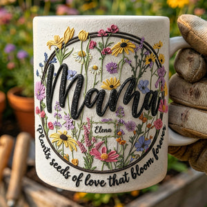 Blooming Love Mommy Coffee Mug - Personalized Gifts For Mom 04QHTA130426-Homacus