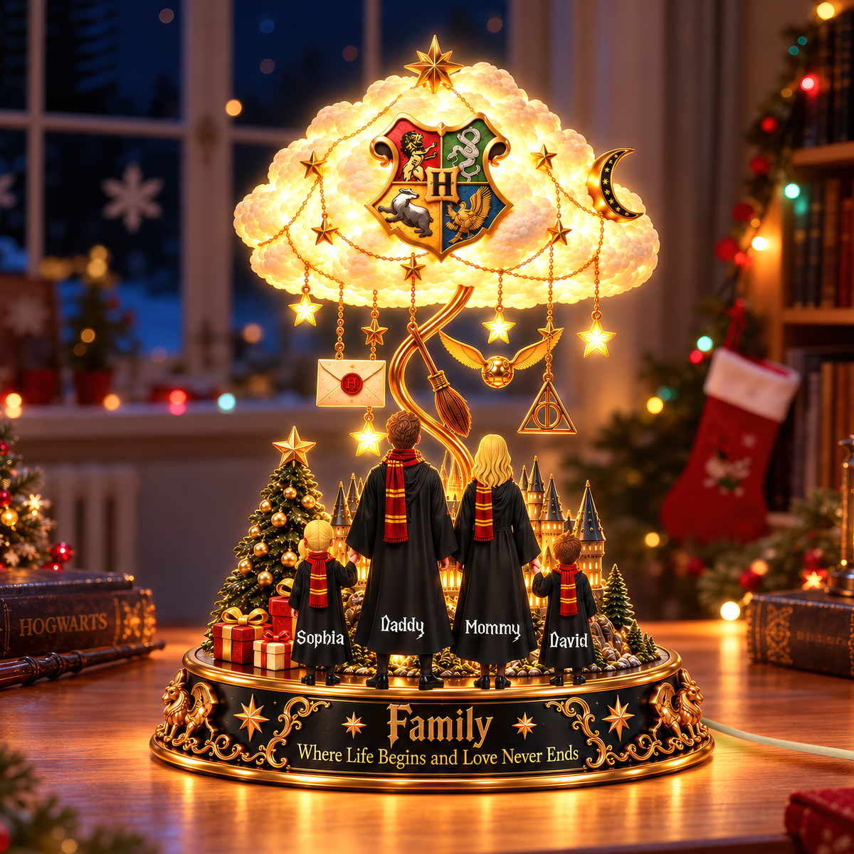 Enchanted Family Acrylic Light Box - Personalized Christmas Gifts For Family 07ohqn121026-Homacus