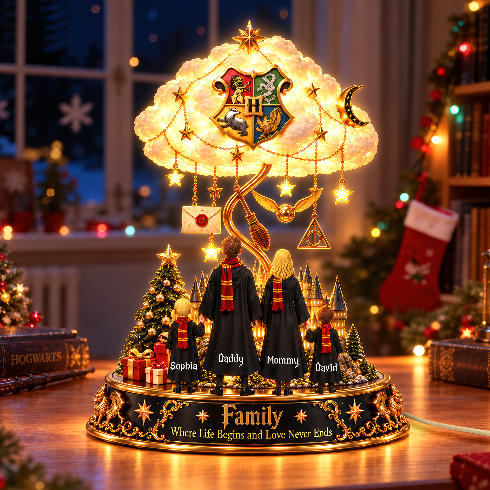Enchanted Family Acrylic Light Box - Personalized Christmas Gifts For Family 07ohqn121026-Homacus