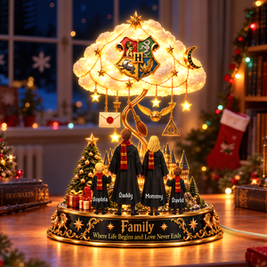 Enchanted Family Acrylic Light Box - Personalized Christmas Gifts For Family 07ohqn121026-Homacus