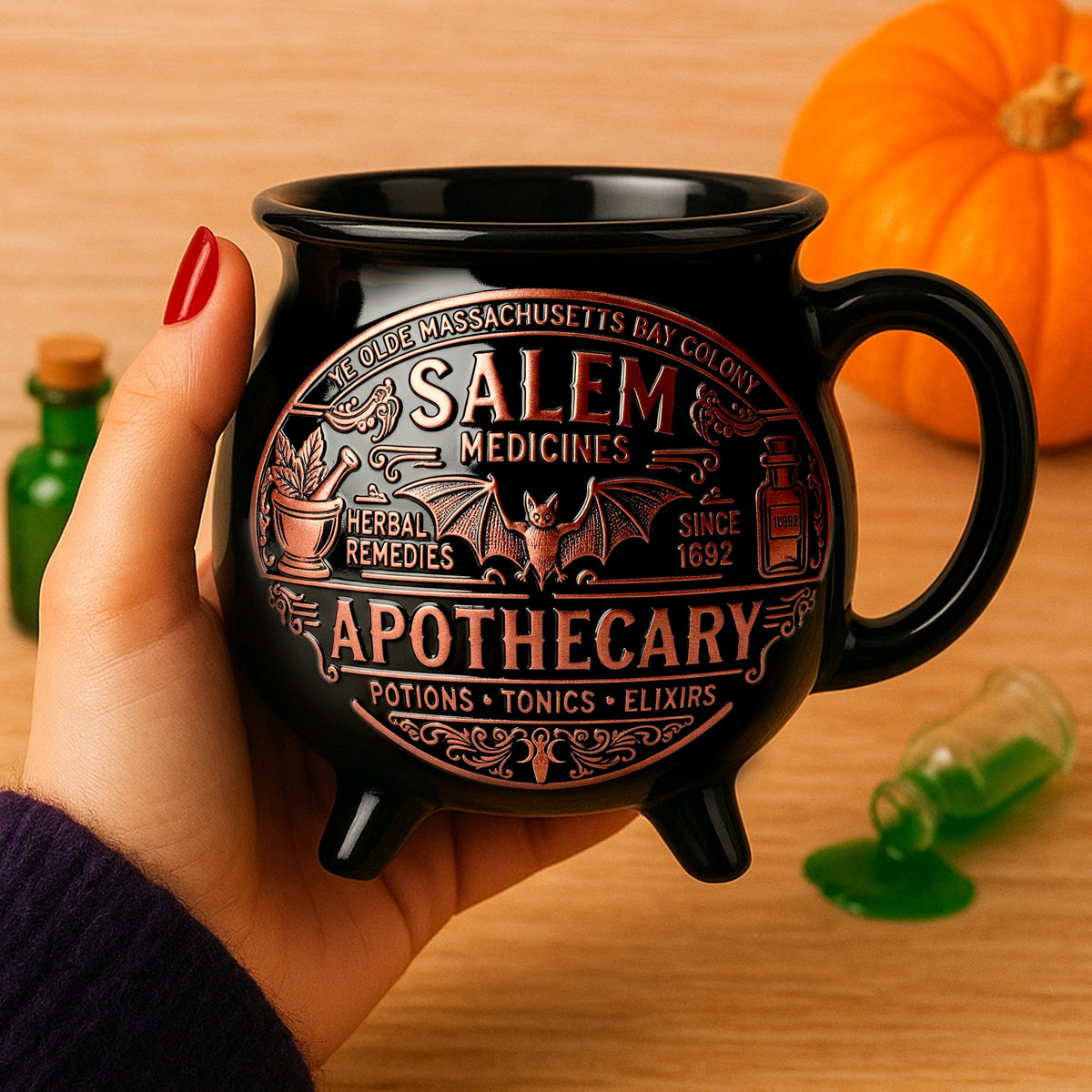Witch Apothecary Cauldron Mug, Personalized Gifts For Witch Lovers 01qhtn210825-Homacus