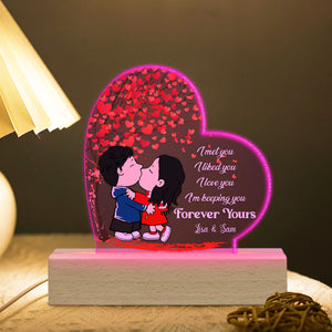 Personalized Gifts For Couple Light Led Kissing Love Heart Tree 01XQMH220724HG-Homacus