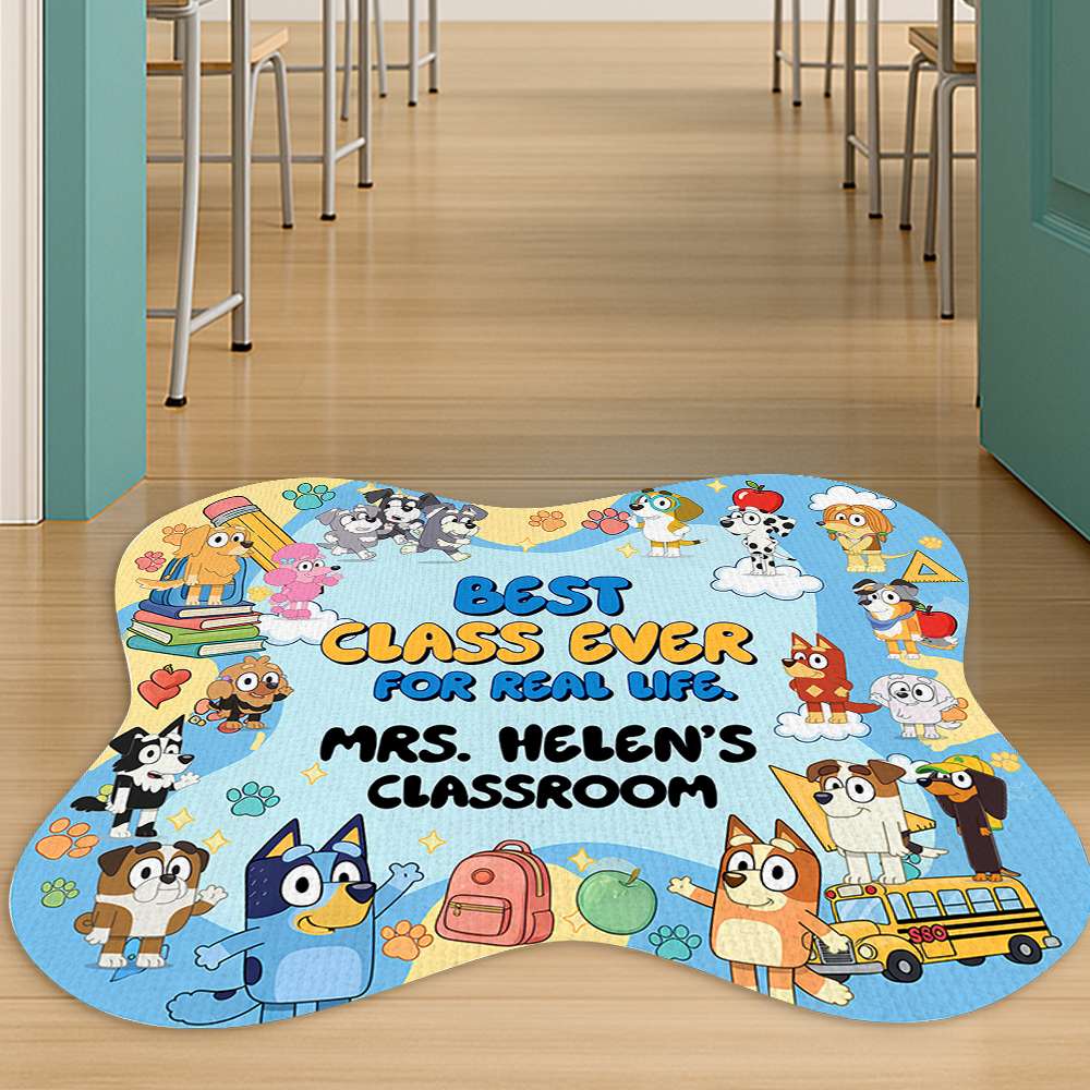 Best Class Ever Shape Doormat- Personalized Gifts For Teacher 02HULU020825-Homacus