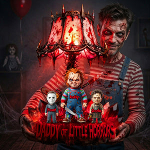Papa Of Little Horrors Acrylic Light Box Personalized Gifts For Dad 02TYLU110526-Homacus