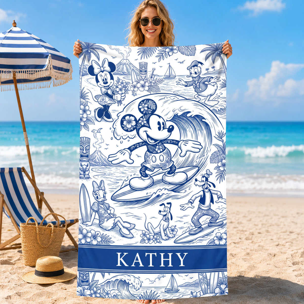 Mischievous Beach Squad Beach Towel, Personalized Gifts For Surfing Lovers 06qhdh210726-Homacus