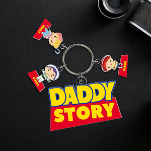 Dad Story Keychain - Personalized Gifts For Dad 02kaqn070525-Homacus