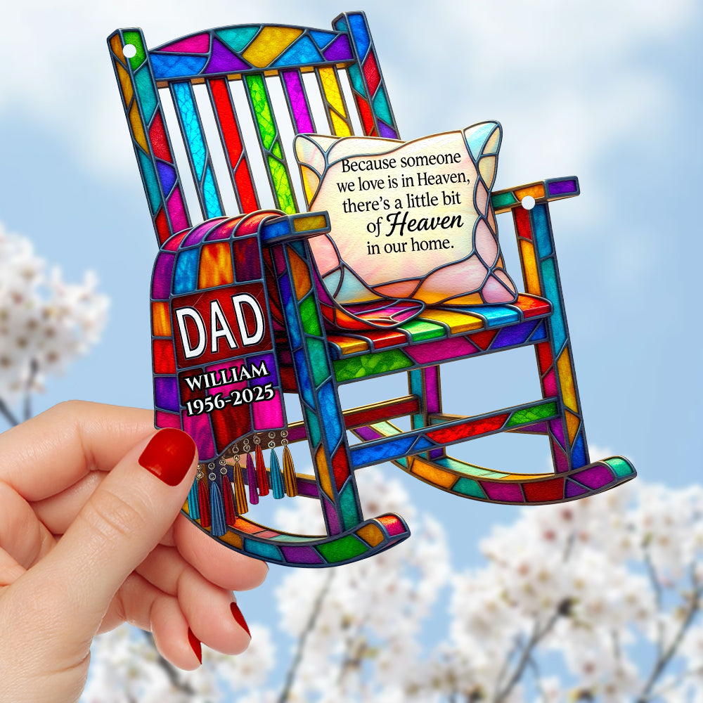 Memorial Chair Suncatcher Ornament Personalized Gifts for Heaven 04OHDT040825-Homacus