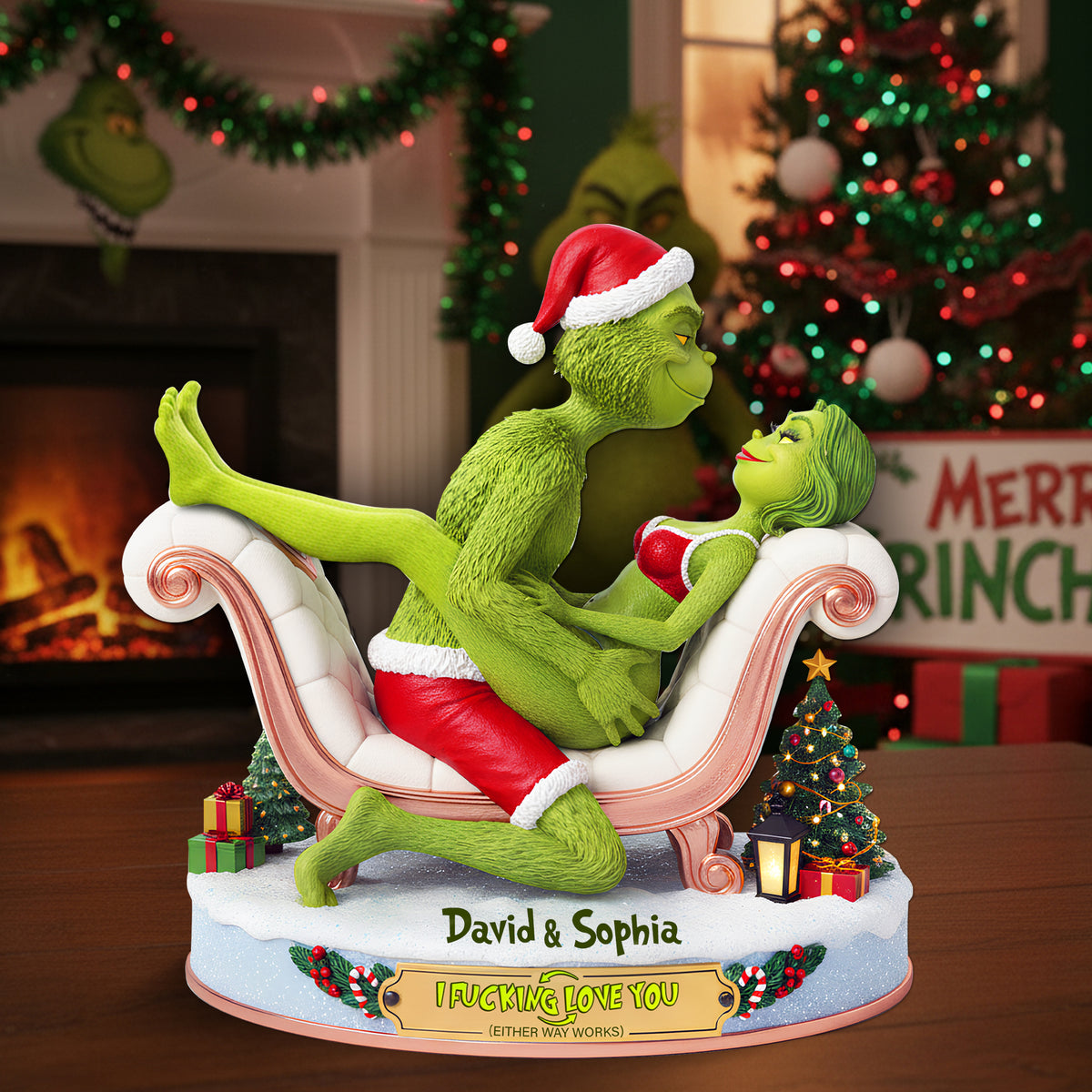 I F**king Love You Acrylic Plaque - Personalized Gifts For Couple 02ohlu101025-Homacus