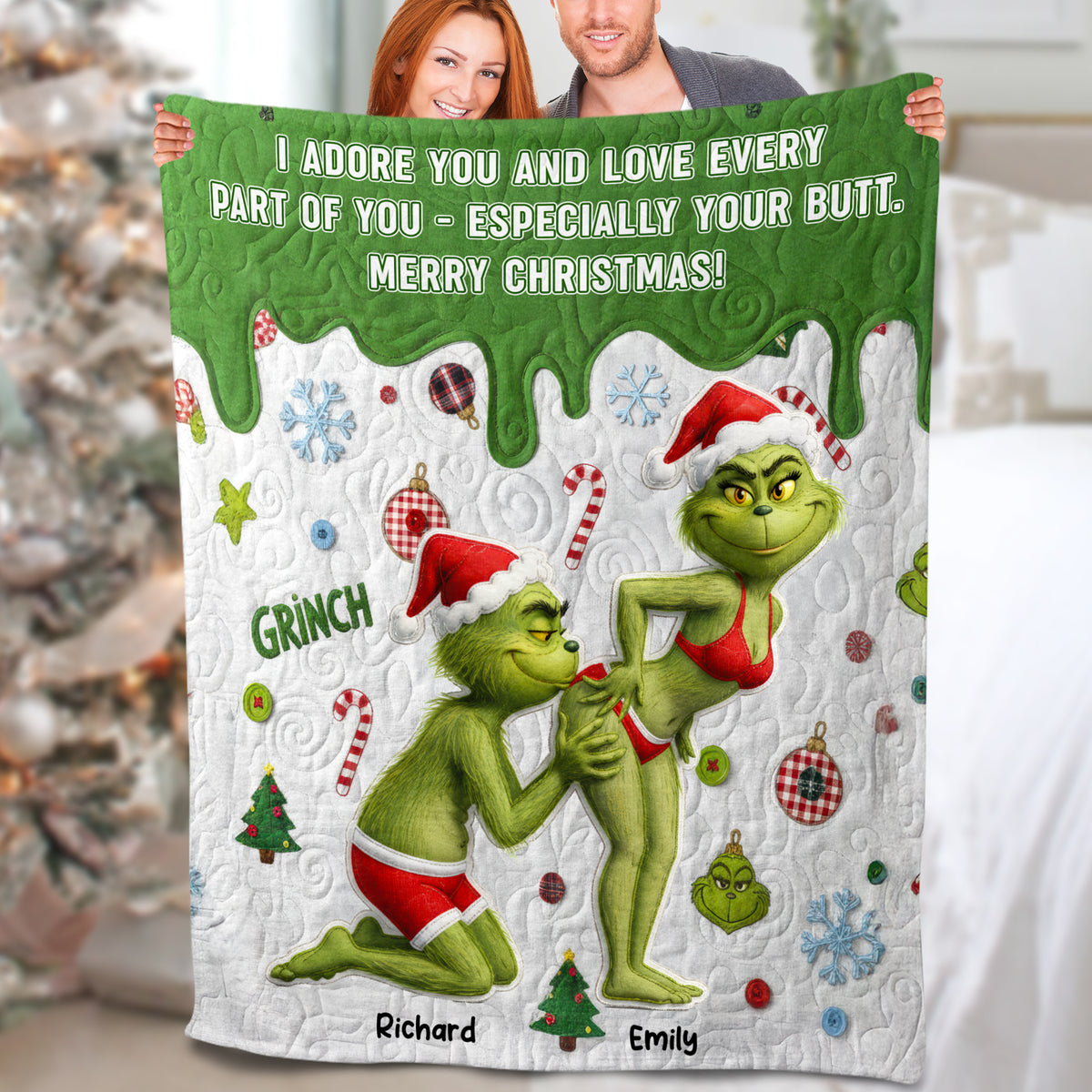 Naughty Couple Blanket - Personalized Gifts For Couples 07OHQN111125-Homacus