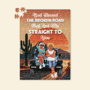 Personalized Gifts For Couple Jigsaw Puzzle Off-road Couple 01XQMH111224PA-Homacus