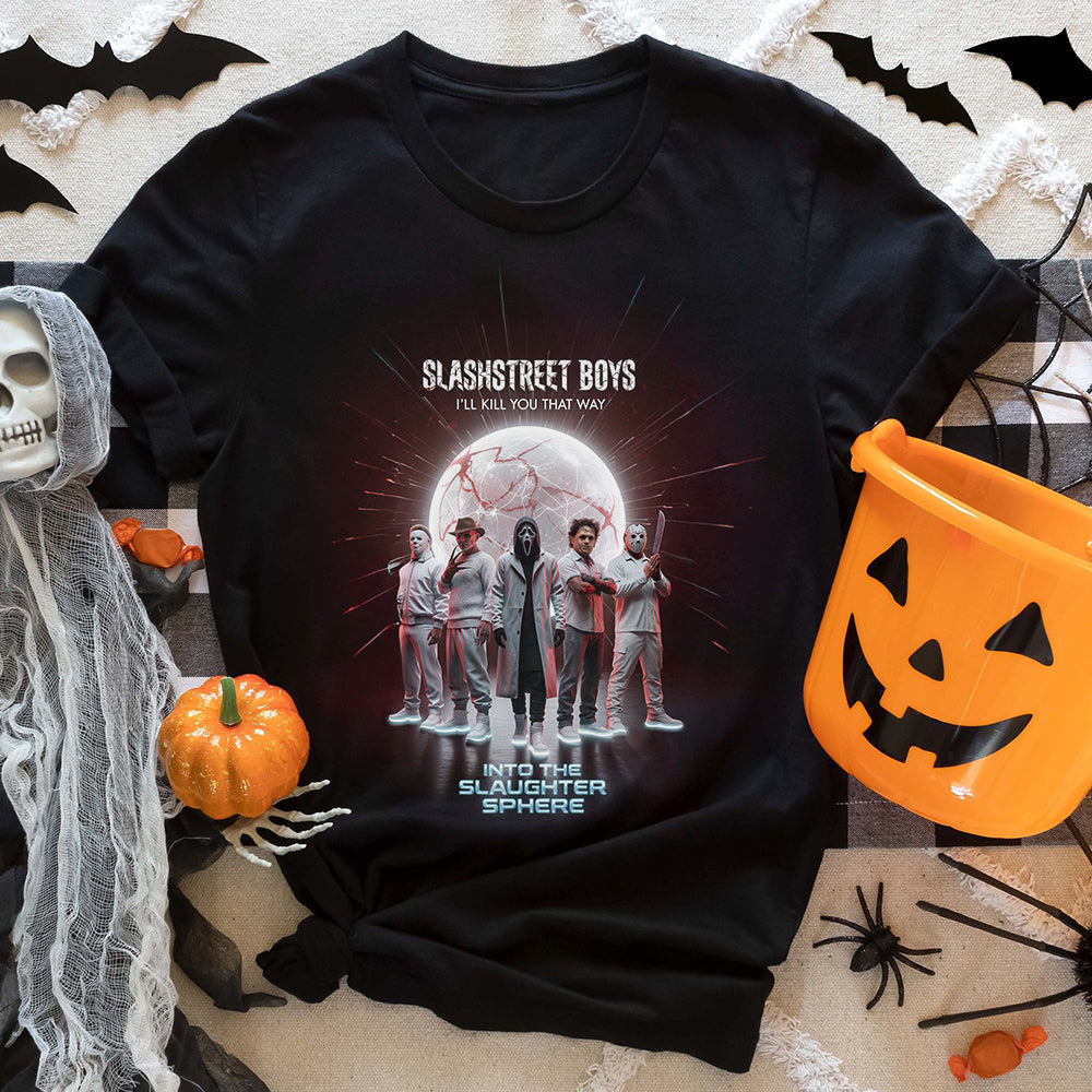 Slasher Boy Band Shirt, Halloween Gifts For Horror Fans 03qhdt230825-Homacus