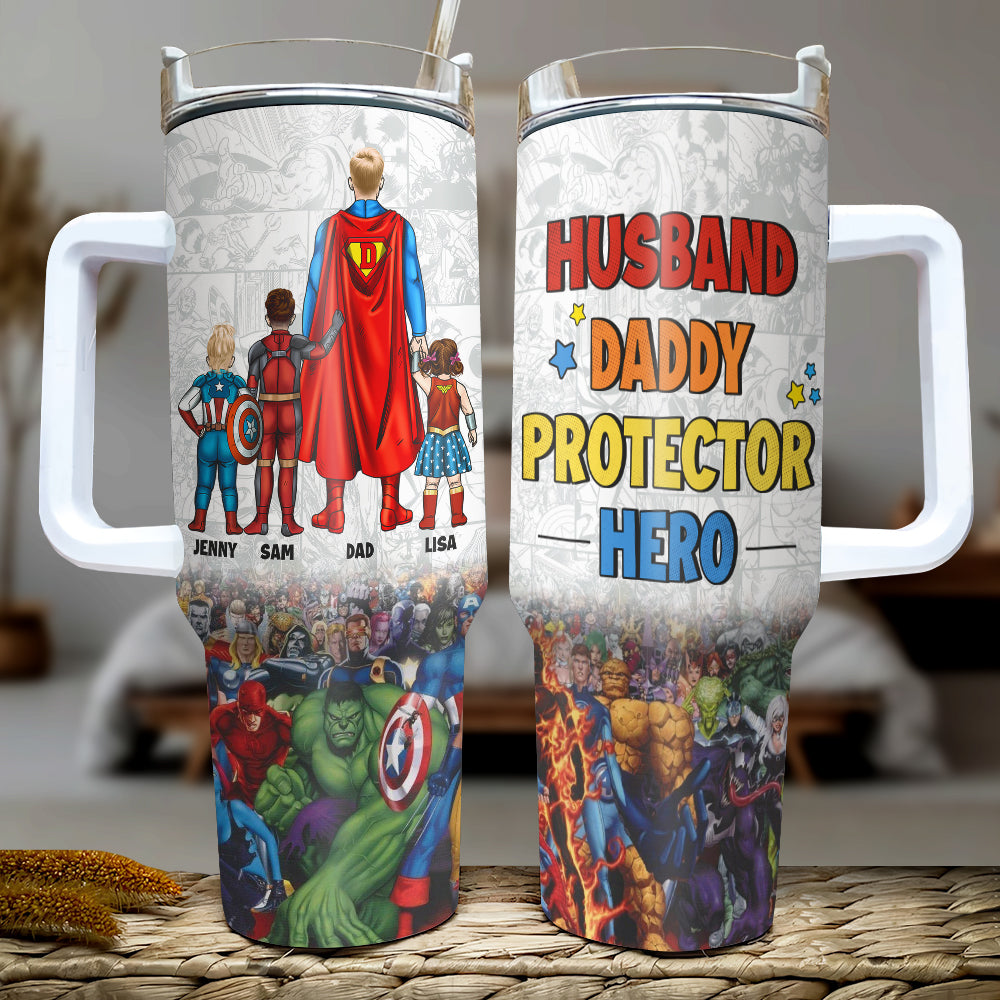 Hero Dad Tumbler Personalized Gifts For Father's Day 04HUMH090424PA-Homacus