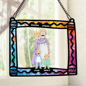 Personalized Gifts For Family Window Hanging Suncatcher Ornament 02ACDT040225HG-Homacus