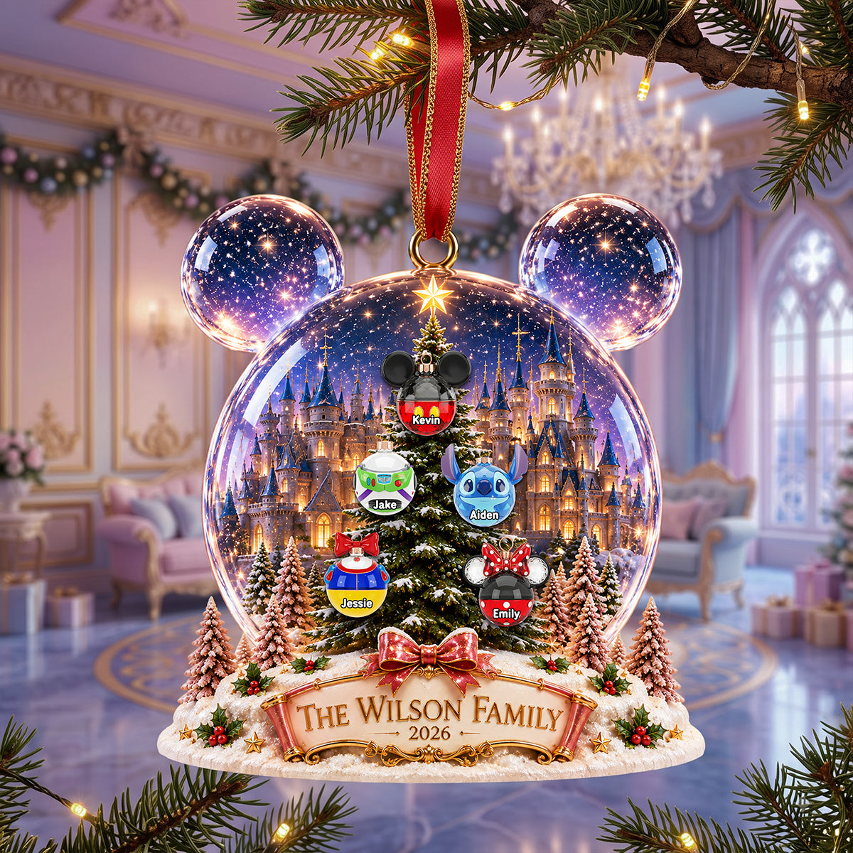 Magical Christmas Family Bubble Ornament - Personalized Gifts For Family 02NATA200826-Homacus