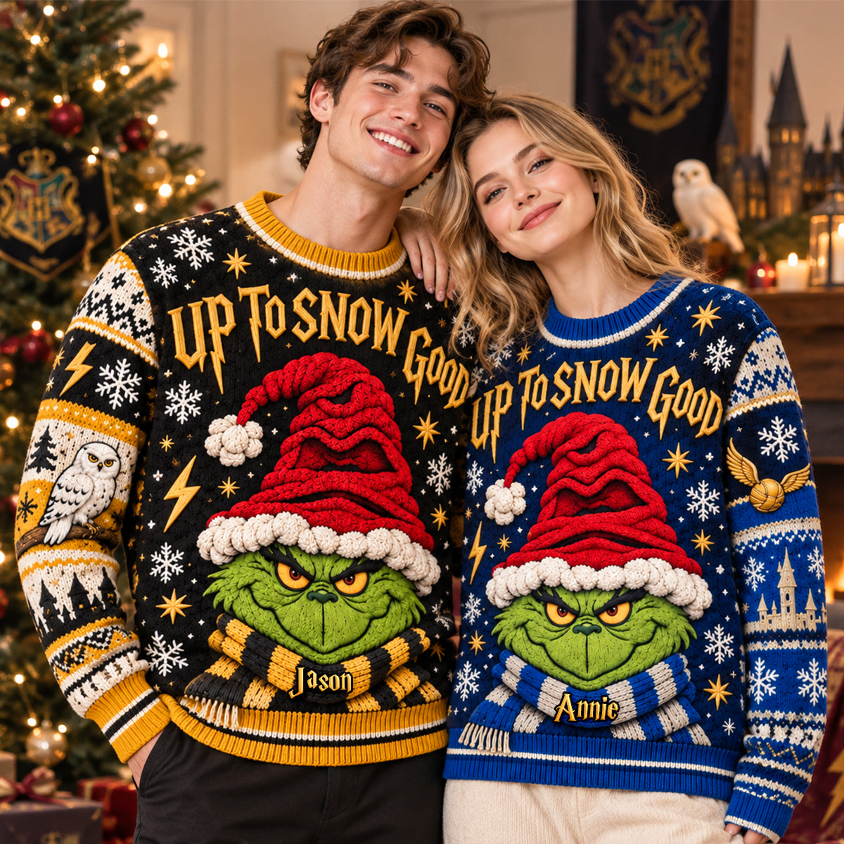 Up To Snow Good Ugly Sweater - Personalized Christmas Gifts 03hudh161026-Homacus