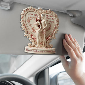 Cheeky Skeleton Couple Car Visor Clip - Personalized Gifts For Couple 01ohlu171225-Homacus