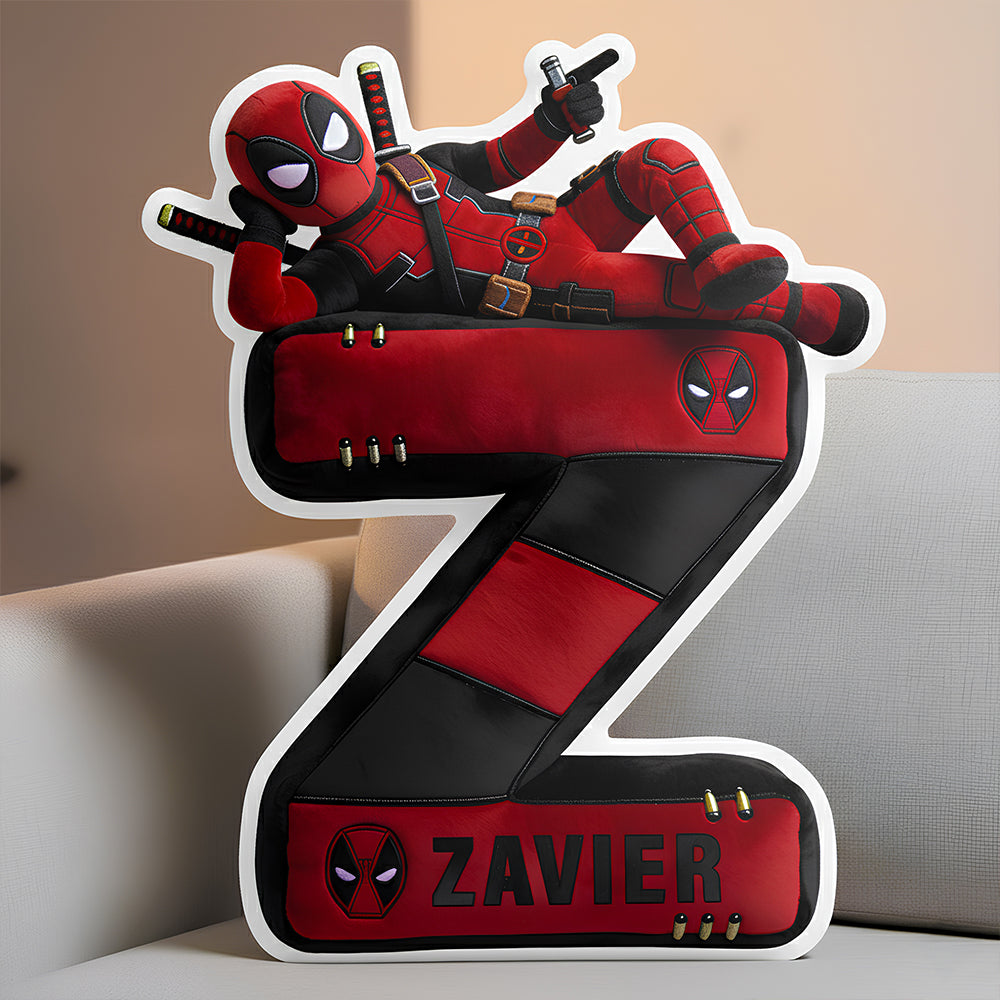 Chaotic Red Antihero Alphabet Letter Pillow - Personalized Gifts For Kids 03NADT101225-Homacus