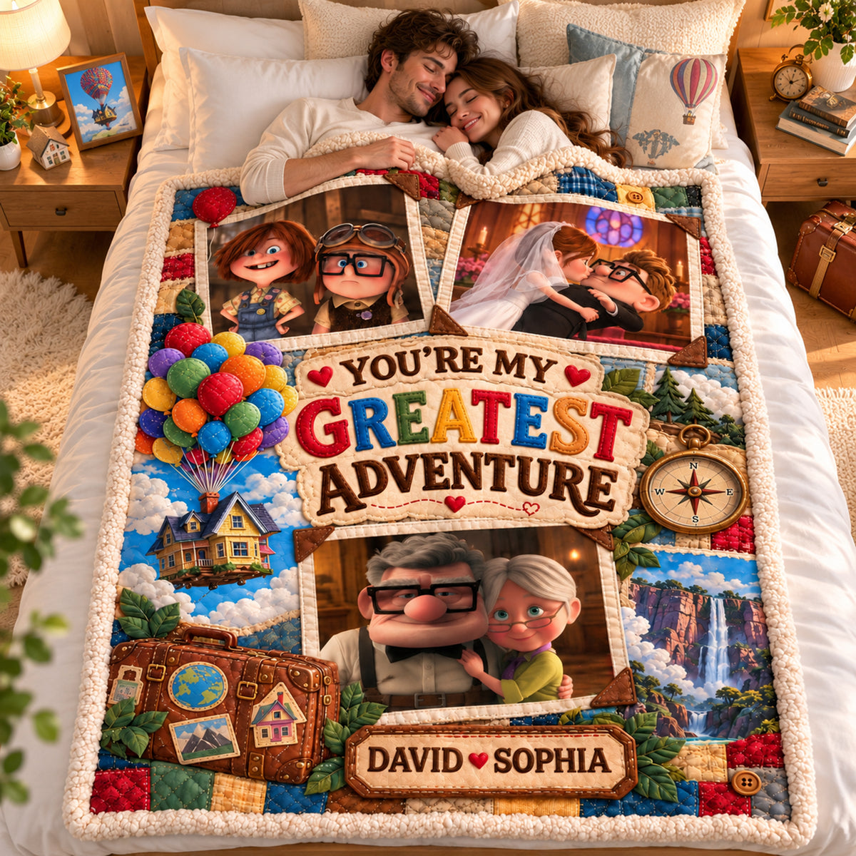 You're My Greatest Adventure Blanket - Personalized Gifts For Couple 07halu081026-Homacus