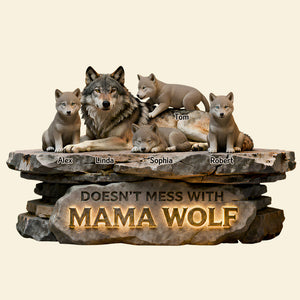 Mama Wolf Protection - Personalized Gifts For Wolf Lovers Acrylic Plaque 03HYDT270126-Homacus