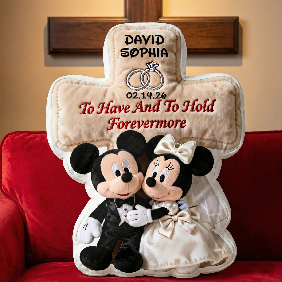 Romantic Wedding Couple Pillow - Personalized Anniversary Gift For Couple 04NALU231225-Homacus