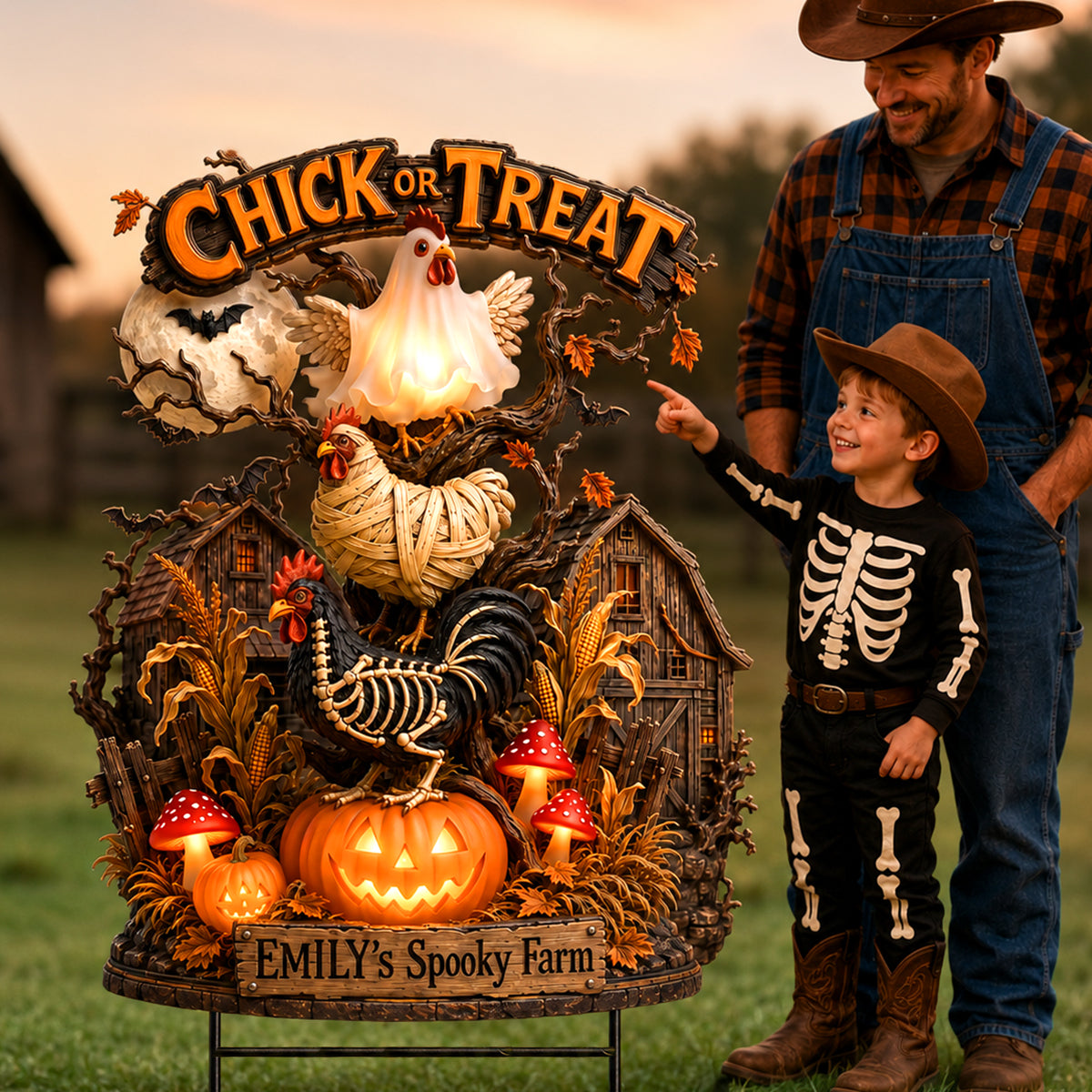 Spooky Farm Halloween Chick Yard Sign - Personalized Gifts For Halloween 071padh120826-Homacus