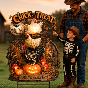 Spooky Farm Halloween Chick Yard Sign - Personalized Gifts For Halloween 071padh120826-Homacus