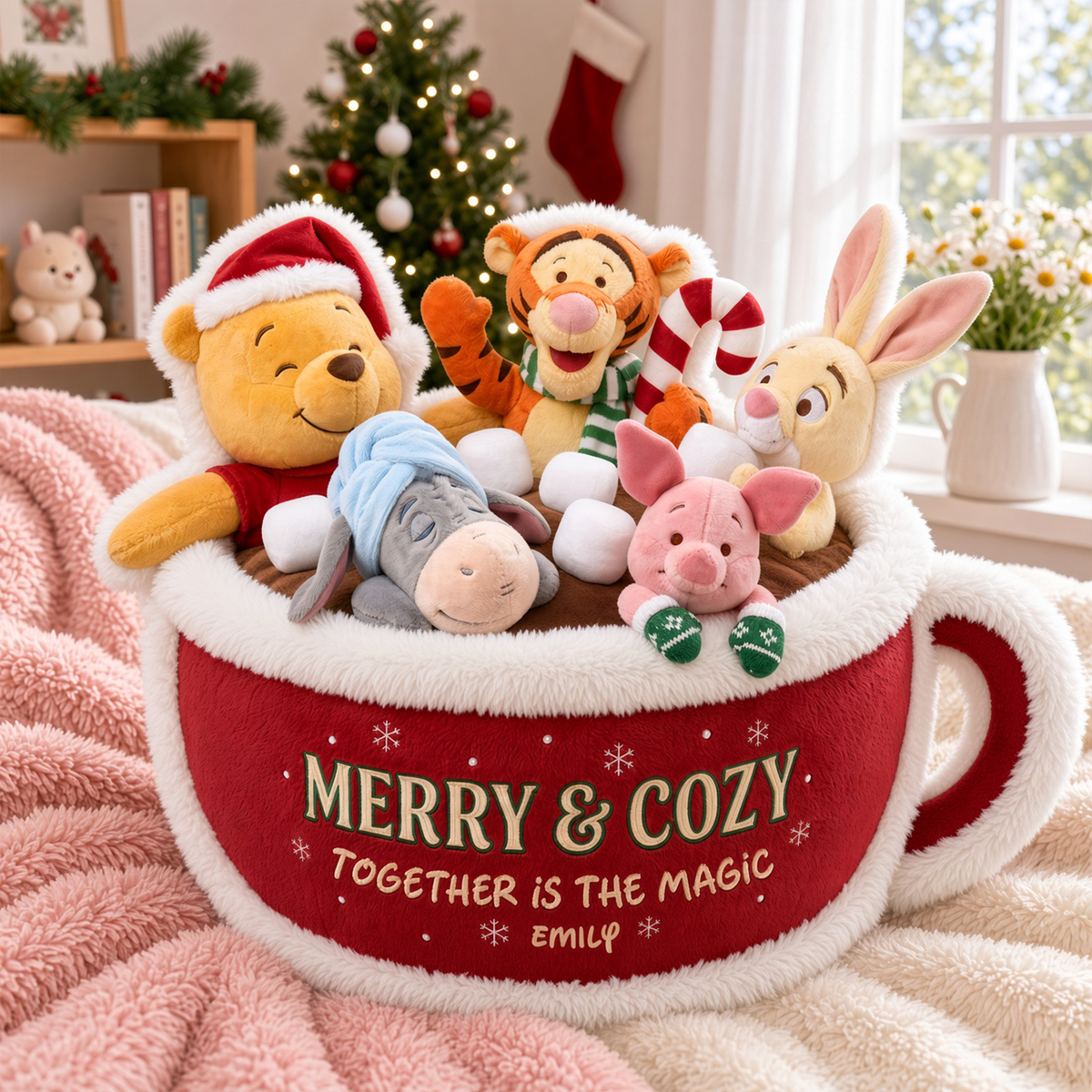 Hot Cocoa Cup Playing Custom Shaped Pillow, Personalized Gifts 01qhqn271026-Homacus