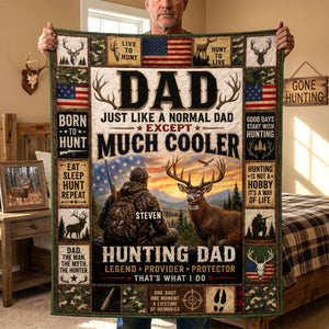 Born To Hunt Blanket - Personalized Gifts For Dad 03TYDH290426-Homacus