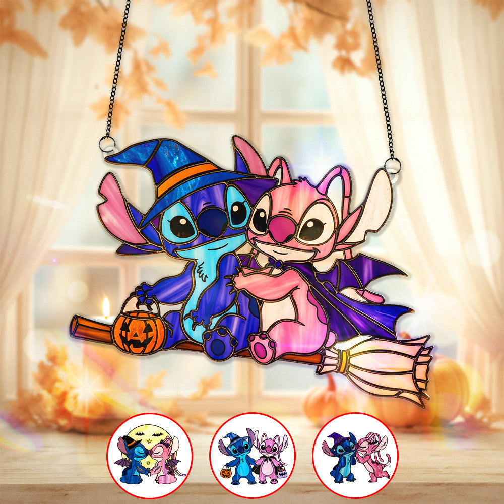 Halloween Couple Suncatcher - Personalized Gifts For Couple 01pgmg050825-Homacus