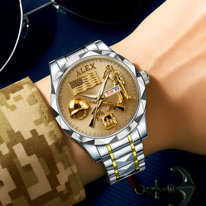 Military Men's Watch - Personalized Gifts For Veteran 02tglu030226-Homacus