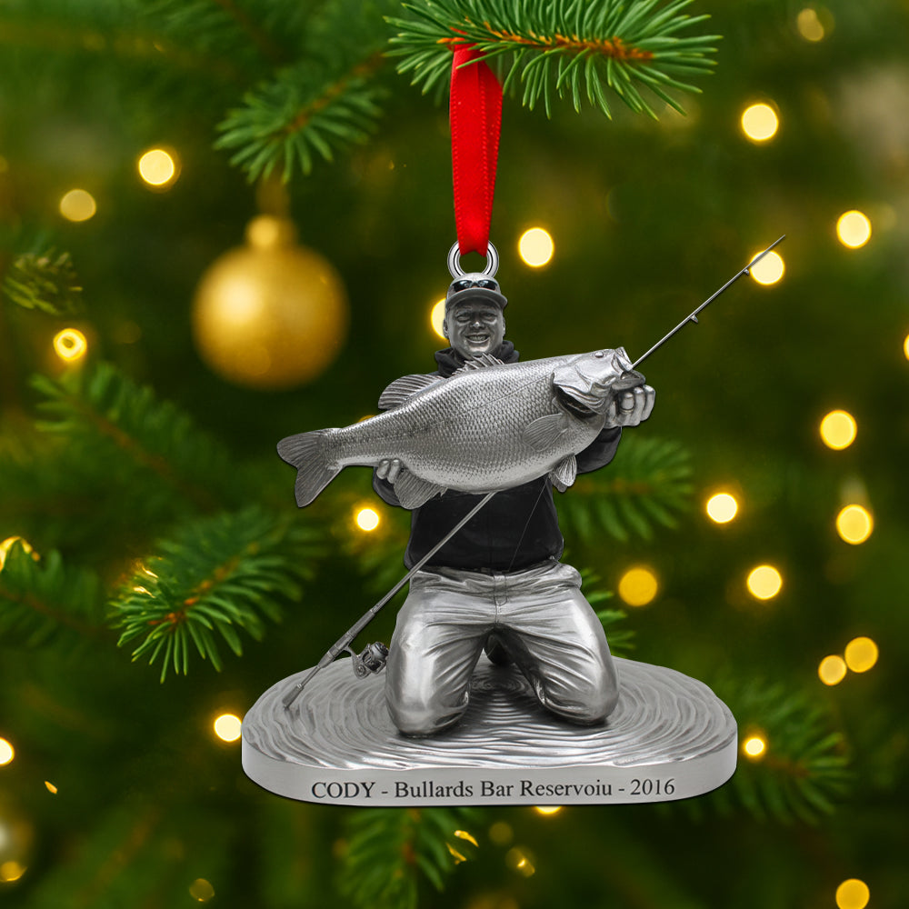 Fishing Trophy Moment Acrylic Ornament, Personalized Christmas Gifts For Fishing Lovers 02qhtn040925-Homacus