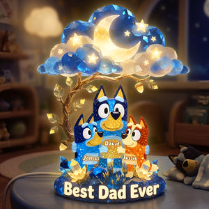The Azure Heeler Dad Acrylic Light Box - Personalized Gifts For Dad 05TYTA120526-Homacus