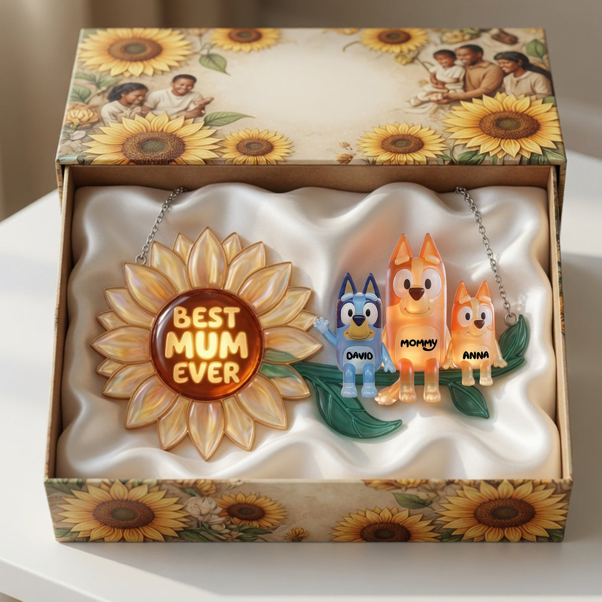 Best Mum Ever - Personalized Gifts For Mom Suncatcher Ornament 02nalu230426-Homacus