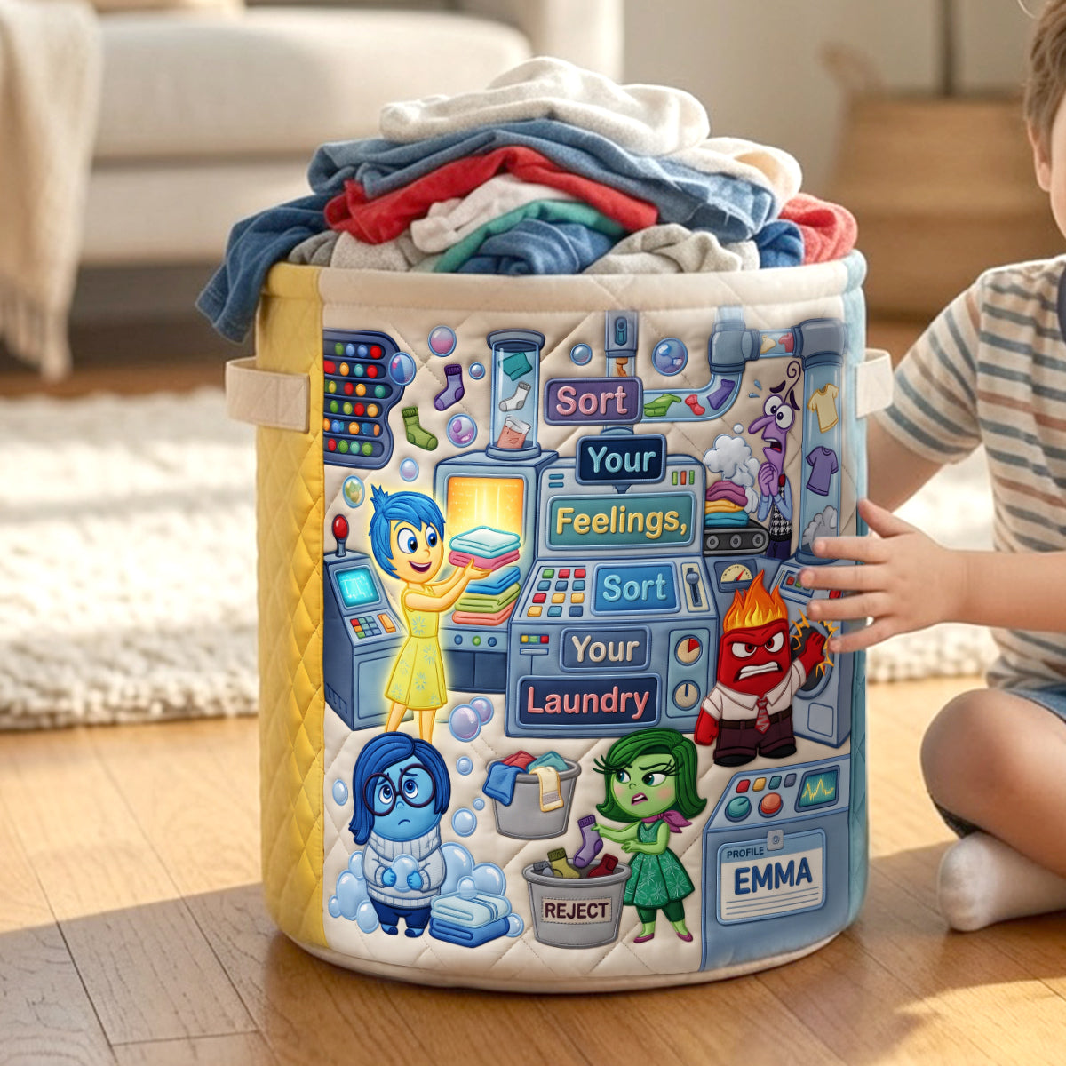Colorful Emotions Laundry Basket - Personalized Gifts 01hatn180726-Homacus