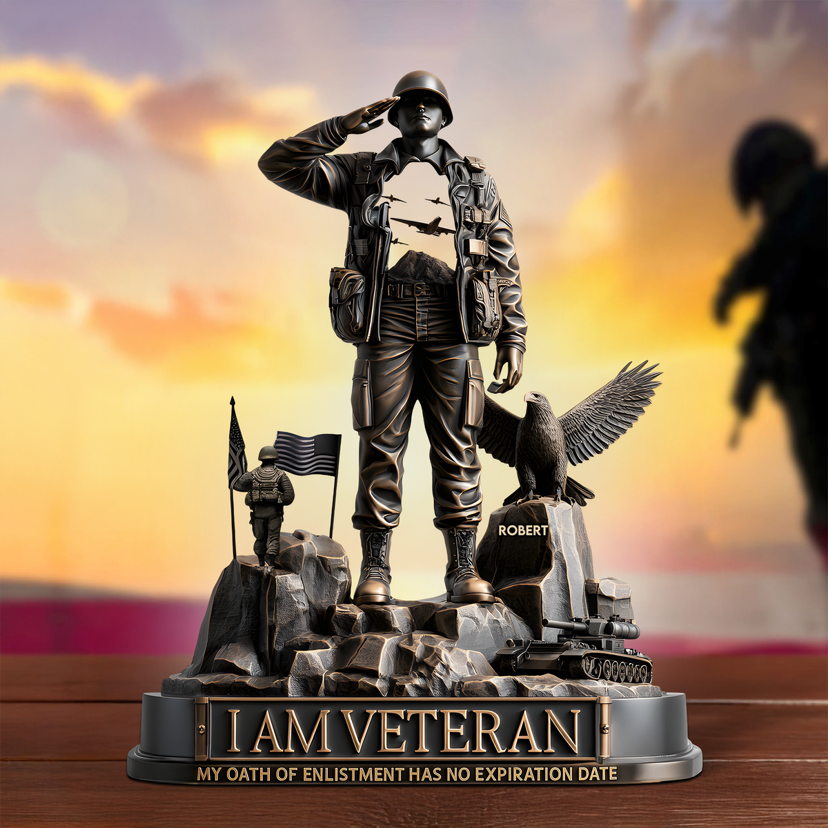 Military Veterans Acrylic Plaque - Personalized Gifts For Veterans 06TGPU040625-Homacus