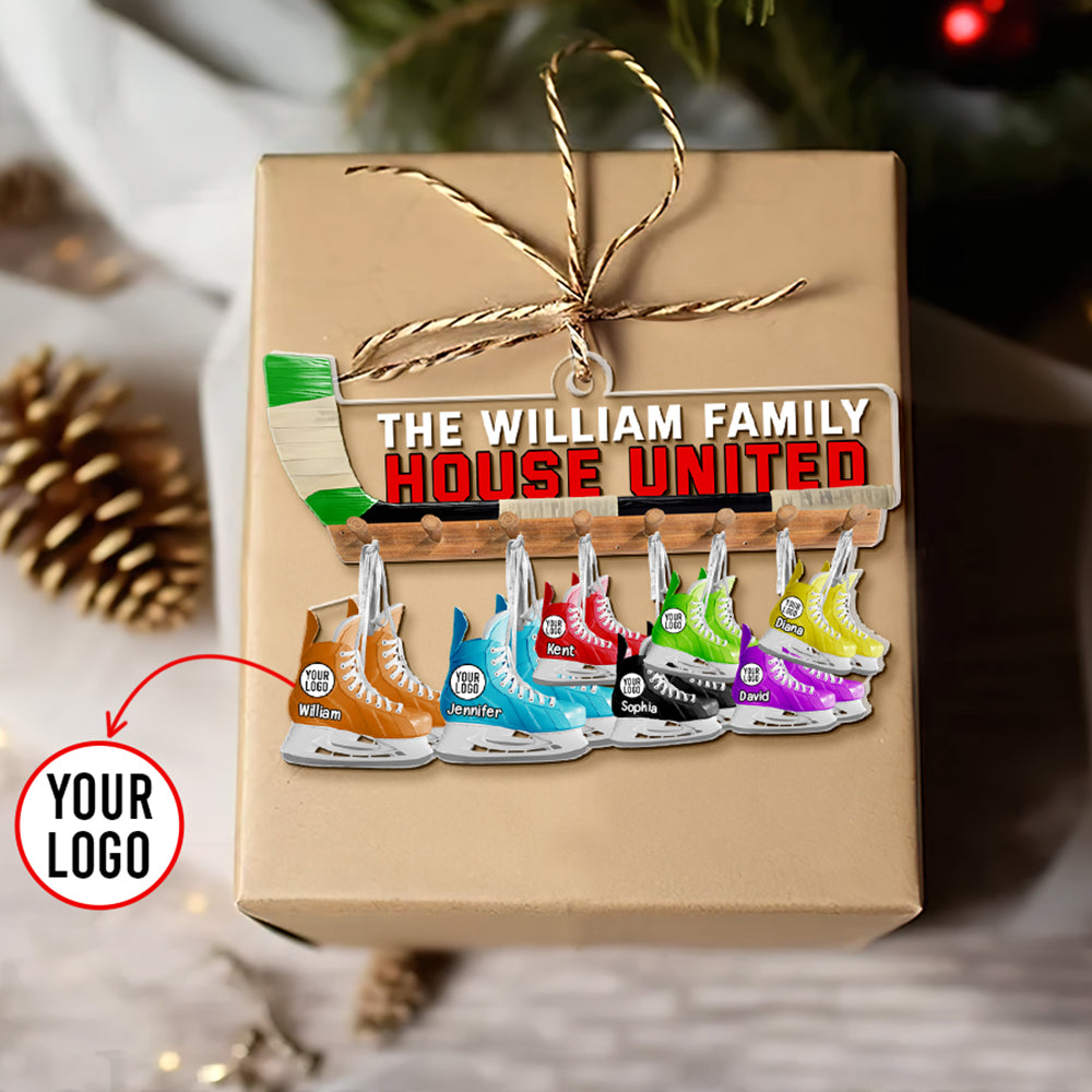 Hockey Family Ornament - Roller Skates - Personalized Christmas Gifts For Hockey Lovers-Homacus