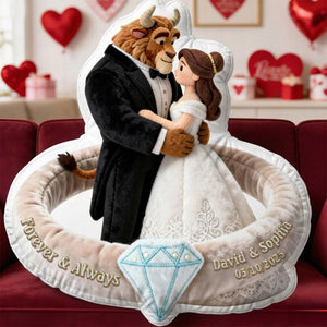 Wedding Fairytale Couple Pillow - Personalized Gifts For Couple 05ohqn231225-Homacus