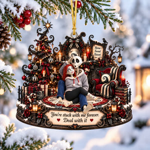Gothic Couple Christmas Ornament - Personalized Gifts For Couple 02toqn220926