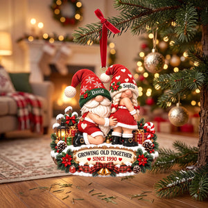 Cheeky Old Couple Ornament - Personalized Christmas Gift For Couples 02NATN260926-Homacus