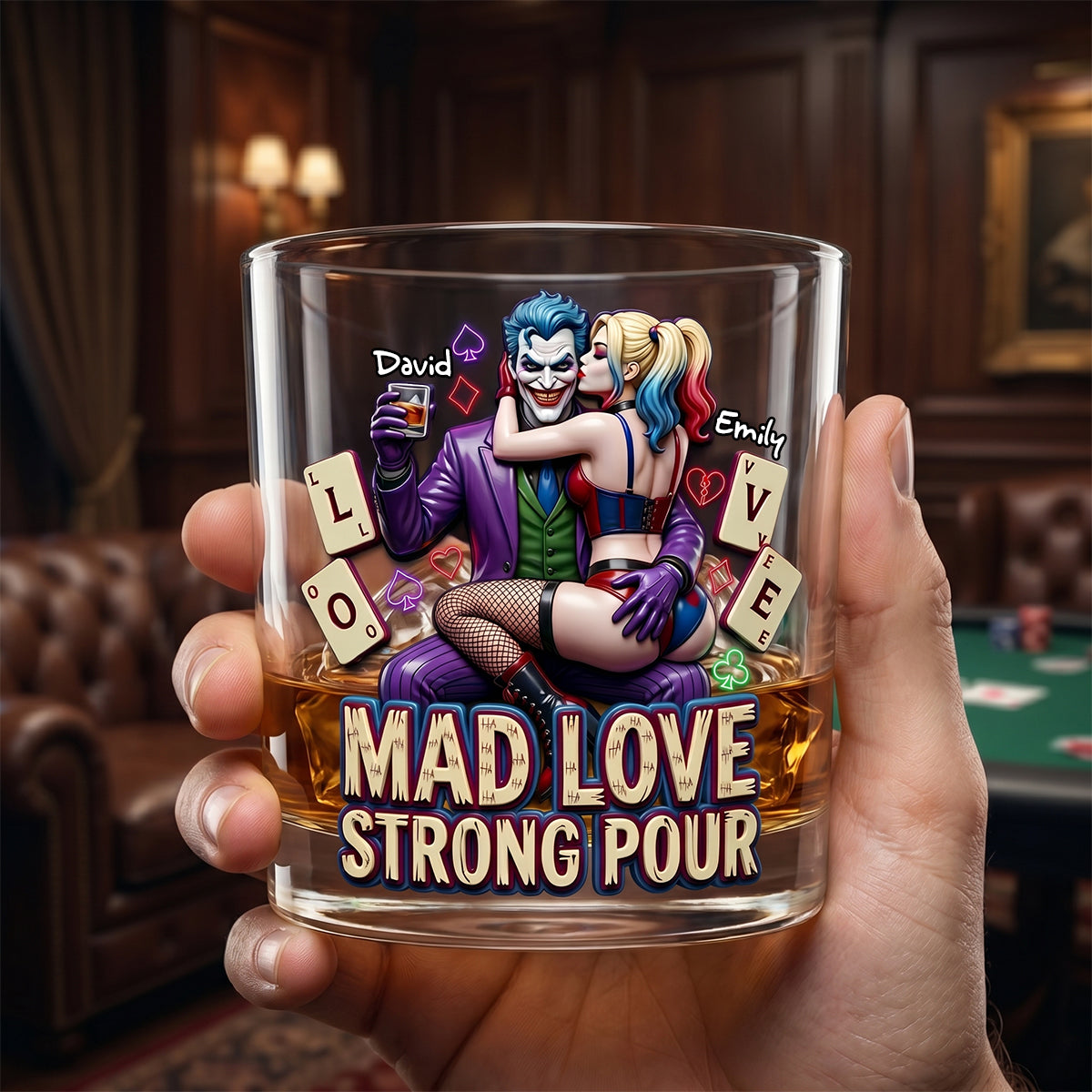 Mad Chaos Couple Round Glass – Gifts For Couples 04tydh200626-Homacus