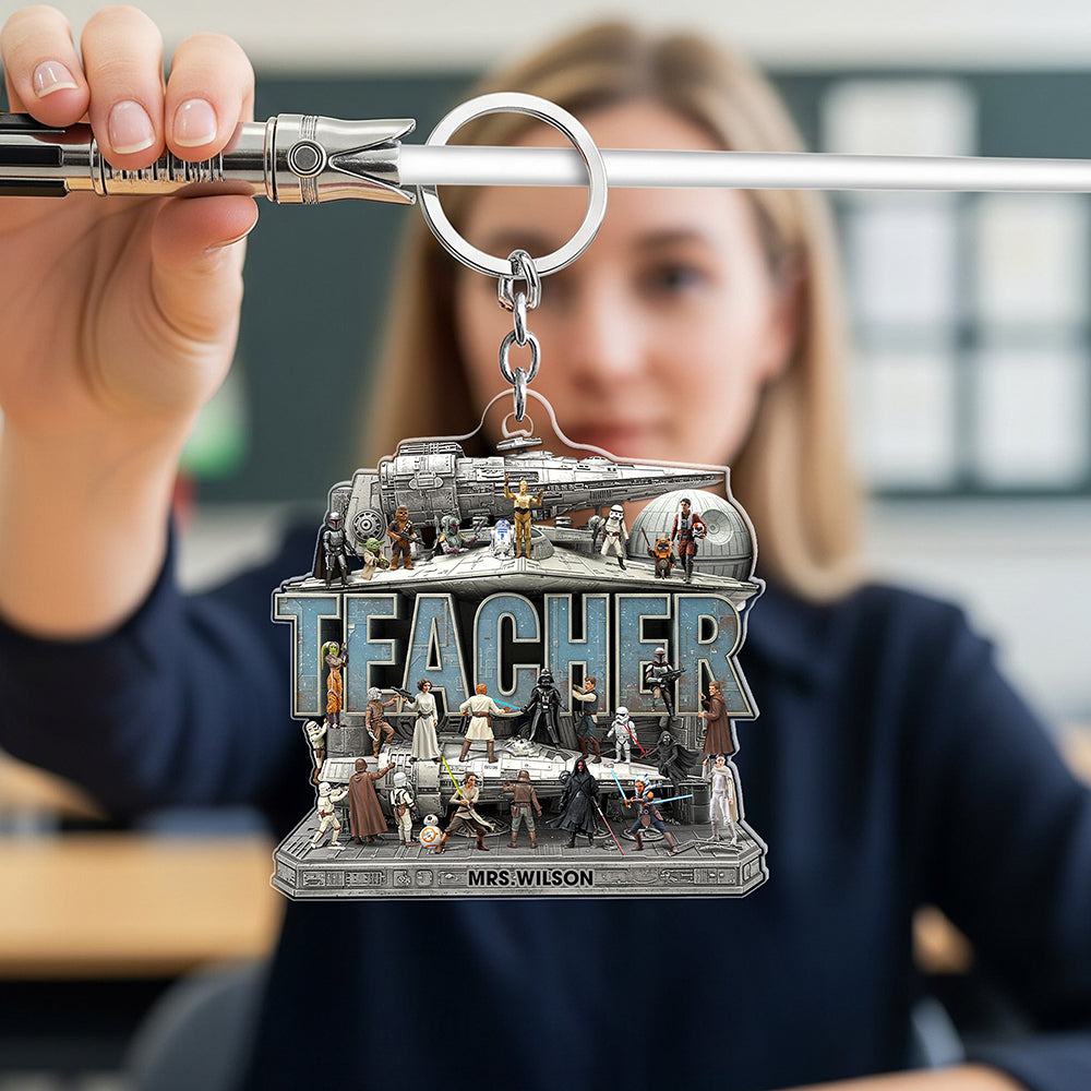 Best Teacher In The Galaxy Keychain - Personalized Gifts For Teacher 06qhqn280625-Homacus