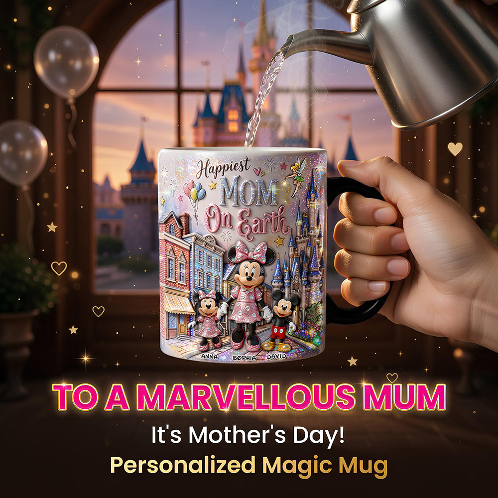 Happiest Mom On Earth Magic Mug - Personalized Gifts For Mothers 03hudt150426-Homacus