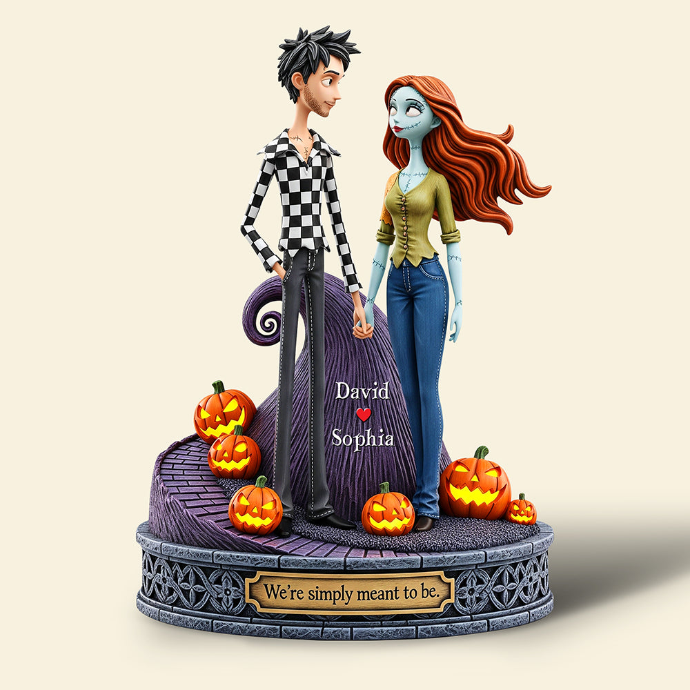 Spooky Couple Acrylic Plaque - Custom Photo Halloween Gifts For Couple 04naqn180825-Homacus