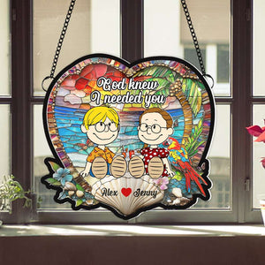 Personalized Gifts For Couple Suncatcher Ornament Summer Holiday 02KAMH100125PA-Homacus